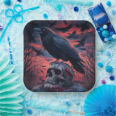 Paper Plate Crow 2 02 Papieren Bordje (Feest)