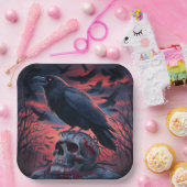 Paper Plate Crow 2 02 Papieren Bordje (Feest)