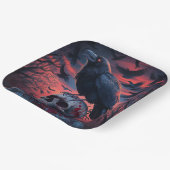 Paper Plate Crow 2 02 Papieren Bordje (Gebogen)