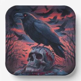 Paper Plate Crow 2 02 Papieren Bordje