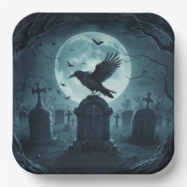 Paper Plate Crow 2 07 Papieren Bordje