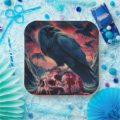 Paper Plate Crow Papieren Bordje (Feest)