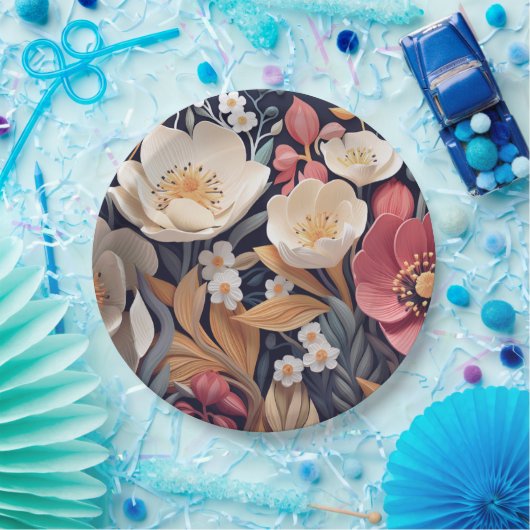 Paper Plate floral wedding/shower Papieren Bordje (Feest)