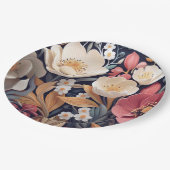 Paper Plate floral wedding/shower Papieren Bordje (Gekanteld)