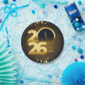 Paper Plate-Happy New Year 2026 Tableware Set Papieren Bordje (Feest)