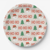 paper plate HO  HO  HO Papieren Bordje (Voorkant)