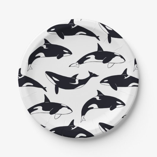 paper plate orca papieren bordje (Voorkant)