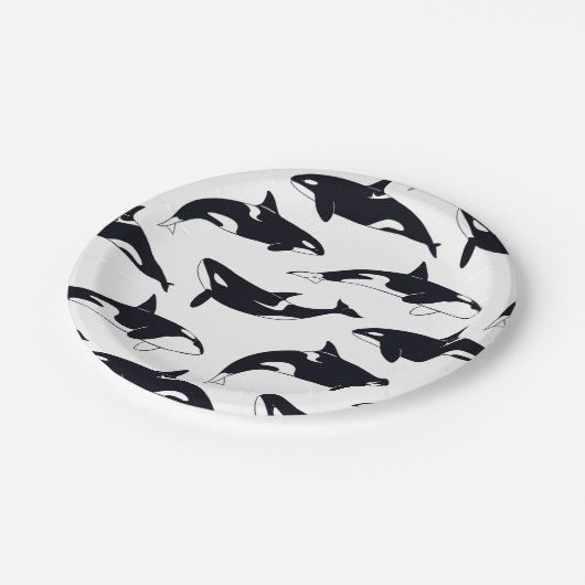 paper plate orca papieren bordje (Gekanteld)