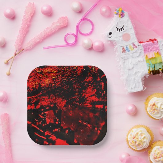 paper plate recycled plastic red texture abstract  papieren bordje (Feest)