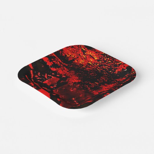 paper plate recycled plastic red texture abstract  papieren bordje (Gebogen)