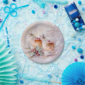 Paper Plate-White Victorian Christmas Papieren Bordje (Feest)