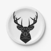Paper plate with deer / Pappteller mit Hirsch Papieren Bordje (Voorkant)