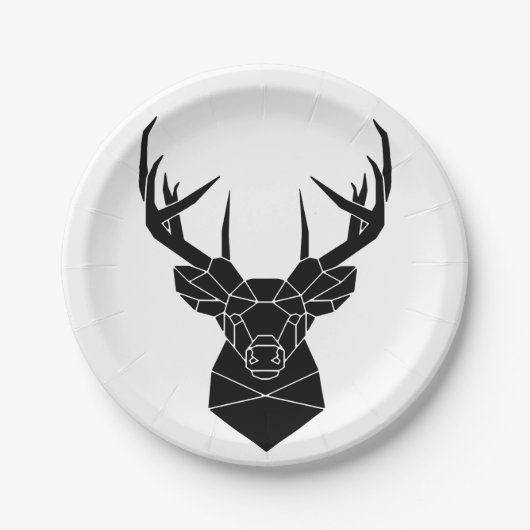 Paper plate with deer / Pappteller mit Hirsch Papieren Bordje (Voorkant)