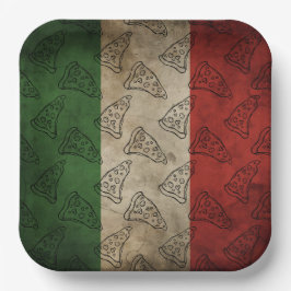 Paper Plate with Italian theme Papieren Bordje