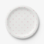 Paper Plates 17,8 cm - Pink Dots Papieren Bordje (Voorkant)