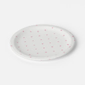 Paper Plates 17,8 cm - Pink Dots Papieren Bordje (Gekanteld)