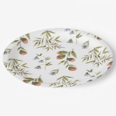 Paper Plates 22,9 cm - Flower Pattern Papieren Bordje (Gekanteld)