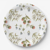 Paper Plates 22,9 cm - Flower Pattern Papieren Bordje (Voorkant)