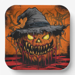 Paper Plates 9 Pumpkin 06 Papieren Bordje