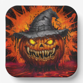 Paper Plates 9 Pumpkin 08 Papieren Bordje