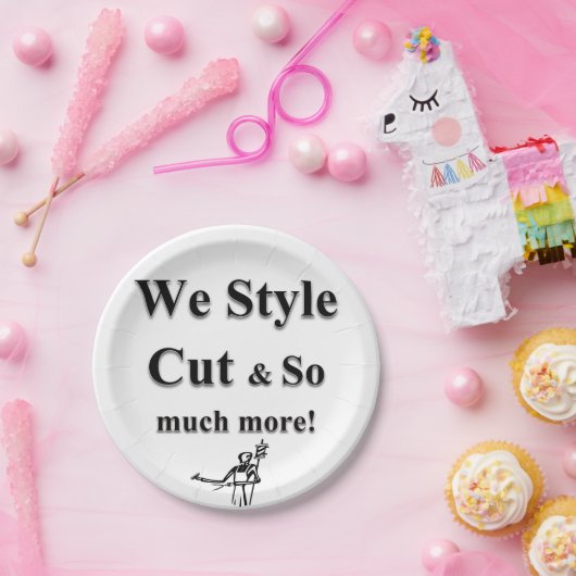 Paper Plates Barber Papieren Bordje (Feest)