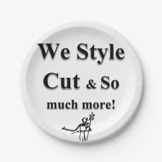 Paper Plates Barber Papieren Bordje (Voorkant)