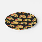 Paper Plates, Black Tacos Papieren Bordje (Gekanteld)
