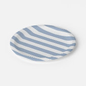Paper Plates, Blue & White Stripe Birthday Papieren Bordje (Gekanteld)