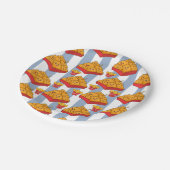 Paper Plates, Blue & White Stripe Chicken Nuggets  Papieren Bordje (Gekanteld)