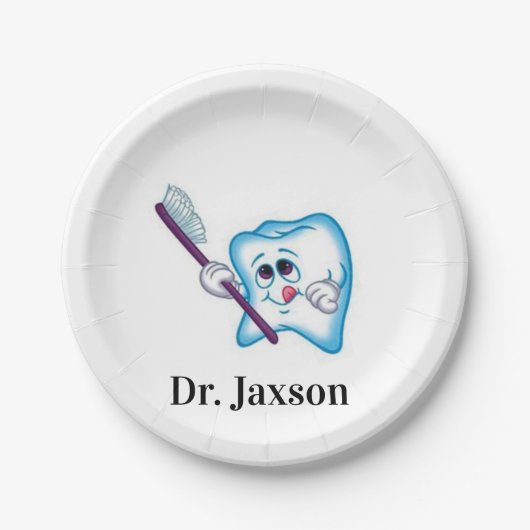 Paper Plates Dentist Teeth  Papieren Bordje (Voorkant)