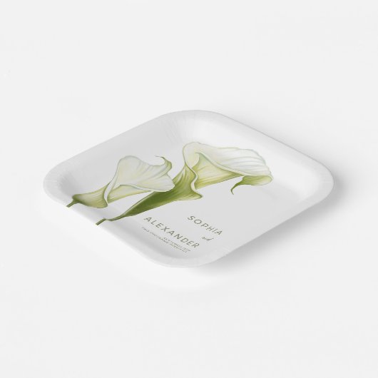 Paper Plates for a Modern Wedding.  Papieren Bordje (Gebogen)