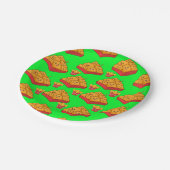 Paper Plates, Green Chicken Nuggets  Papieren Bordje (Gekanteld)