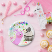 Paper Plates, Happy Birthday Chocolate Cupcake  Papieren Bordje (Feest)