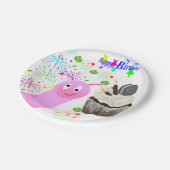 Paper Plates, Happy Birthday Chocolate Cupcake  Papieren Bordje (Gekanteld)
