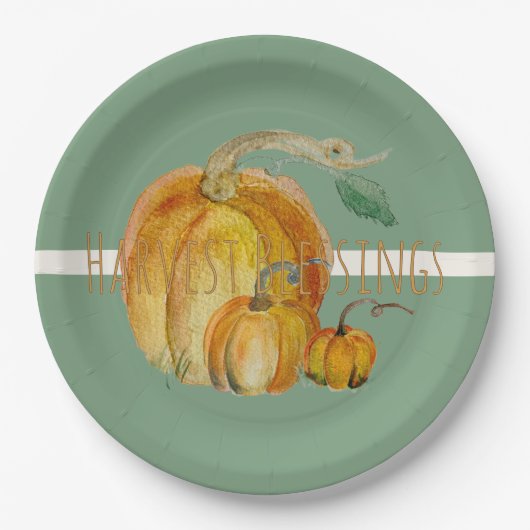 Paper Plates: Harvest Blessings Papieren Bordje (Voorkant)