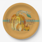 Paper Plates: Harvest Blessings Papieren Bordje (Voorkant)