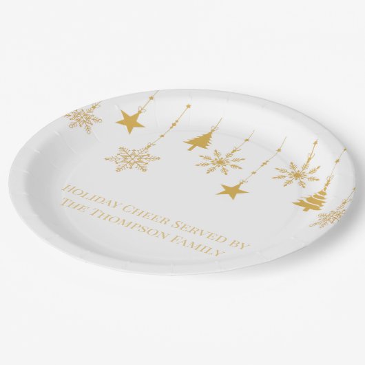 Paper Plates – Holiday Celebration Tableware Papieren Bordje (Gekanteld)