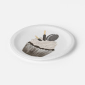 Paper Plates, Oreo Birthday Cupcake  Papieren Bordje (Gekanteld)