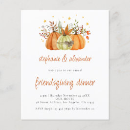 PAPER Pompoenen Friendsgiving-diner Thanksgiving Flyer