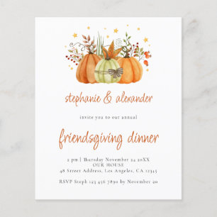 PAPER Pompoenen Friendsgiving-diner Thanksgiving Flyer