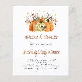 PAPER Pompoenen Terracotta Thanksgiving Dinner Flyer