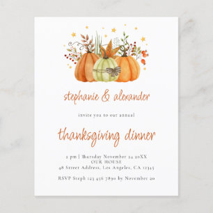 PAPER Pumpkins Terracotta Thanksgiving Dinner Flyer