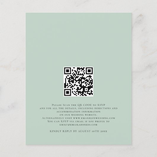 PAPER QR Code Eucalyptus Weddenschap Flyer (Achterkant)