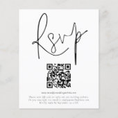 PAPER QR-codescript bruiloft RSVP Flyer (Voorkant)