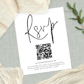 PAPER QR-codescript bruiloft RSVP Flyer