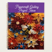 Paper Quilling Design Bee surrounded by Flowers Planner (Voorkant)