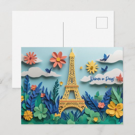 Paper Quilling Paris Briefkaart (Voorkant / Achterkant)