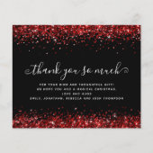 PAPER Red Glitter Kerstmis Black Hartelijk dank Flyer (Voorkant)