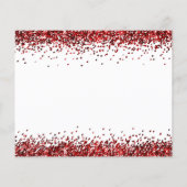 PAPER Red Glitter Kerstmis Dank u Flyer (Achterkant)
