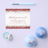 PAPER Red Glitter Kerstmis Dank u Flyer (Enkel)